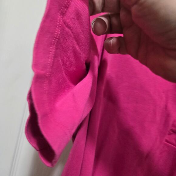 Chico’s Pima Cotton Pink Collared Split Neck Top Size XXL - Picture 7 of 10